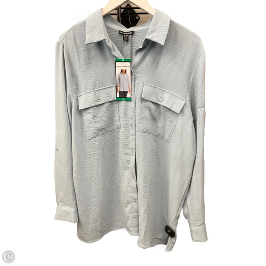 Top Long Sleeve By Hilary Radley In Blue, Size: Xl
