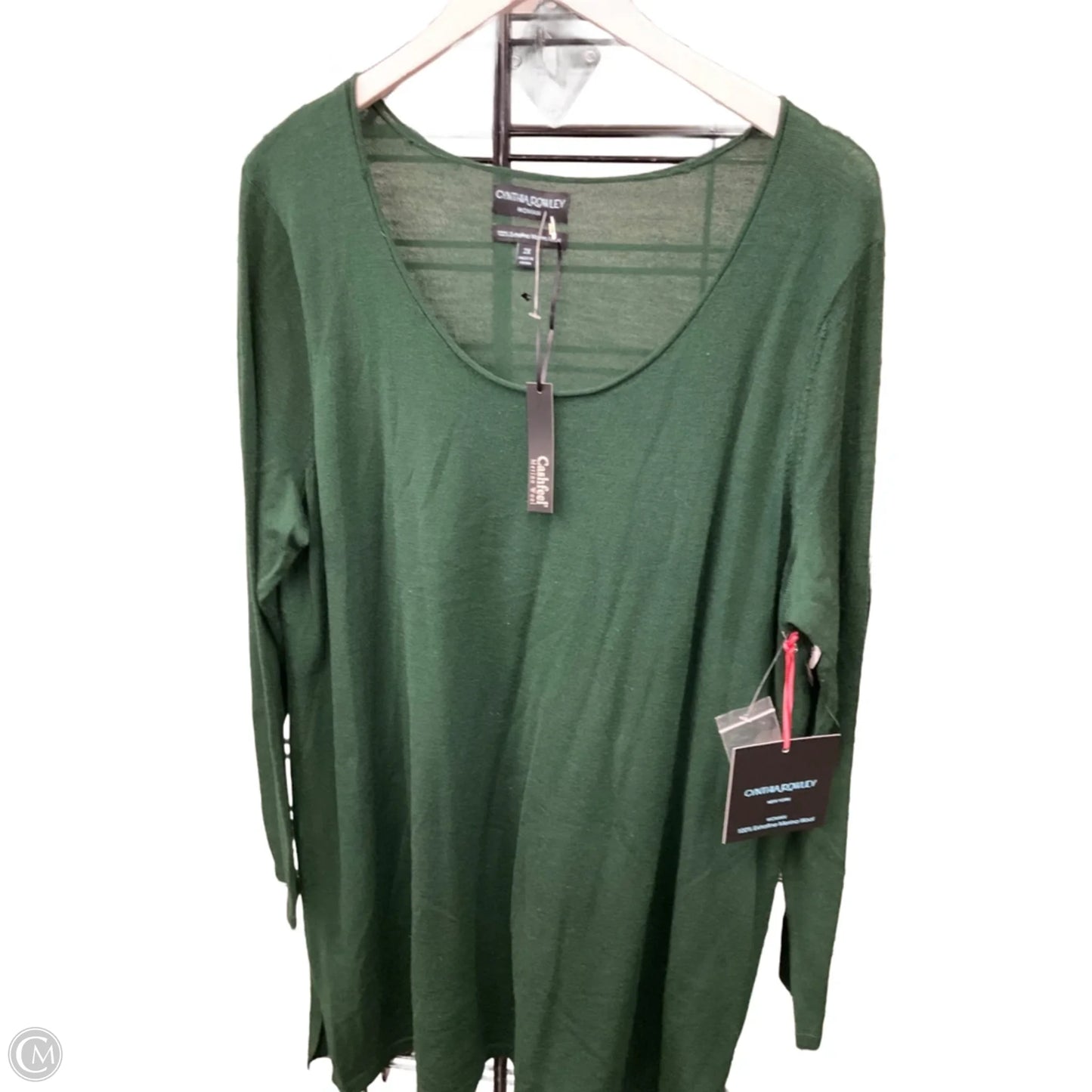 Top Long Sleeve By Cynthia Rowley In Green, Size: 2x
