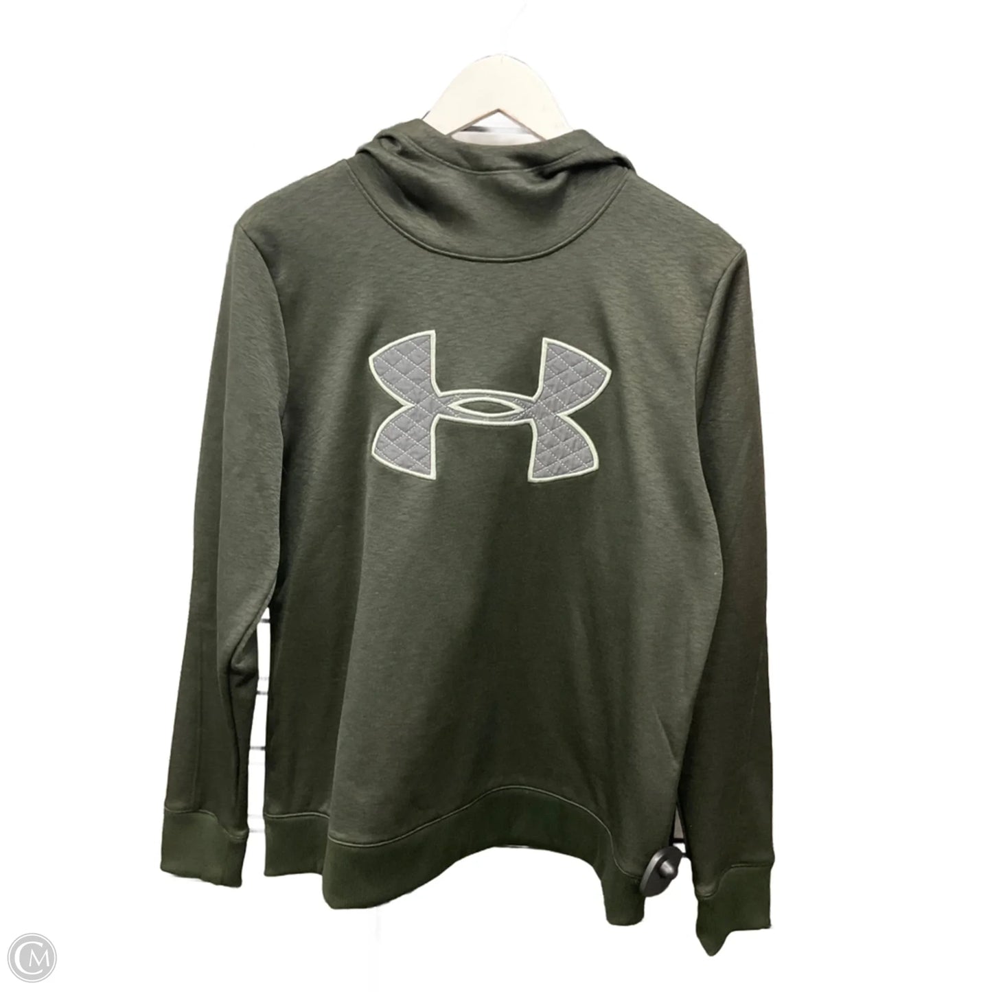 Athletic Sweatshirt Hoodie By Under Armour In Green, Size: M