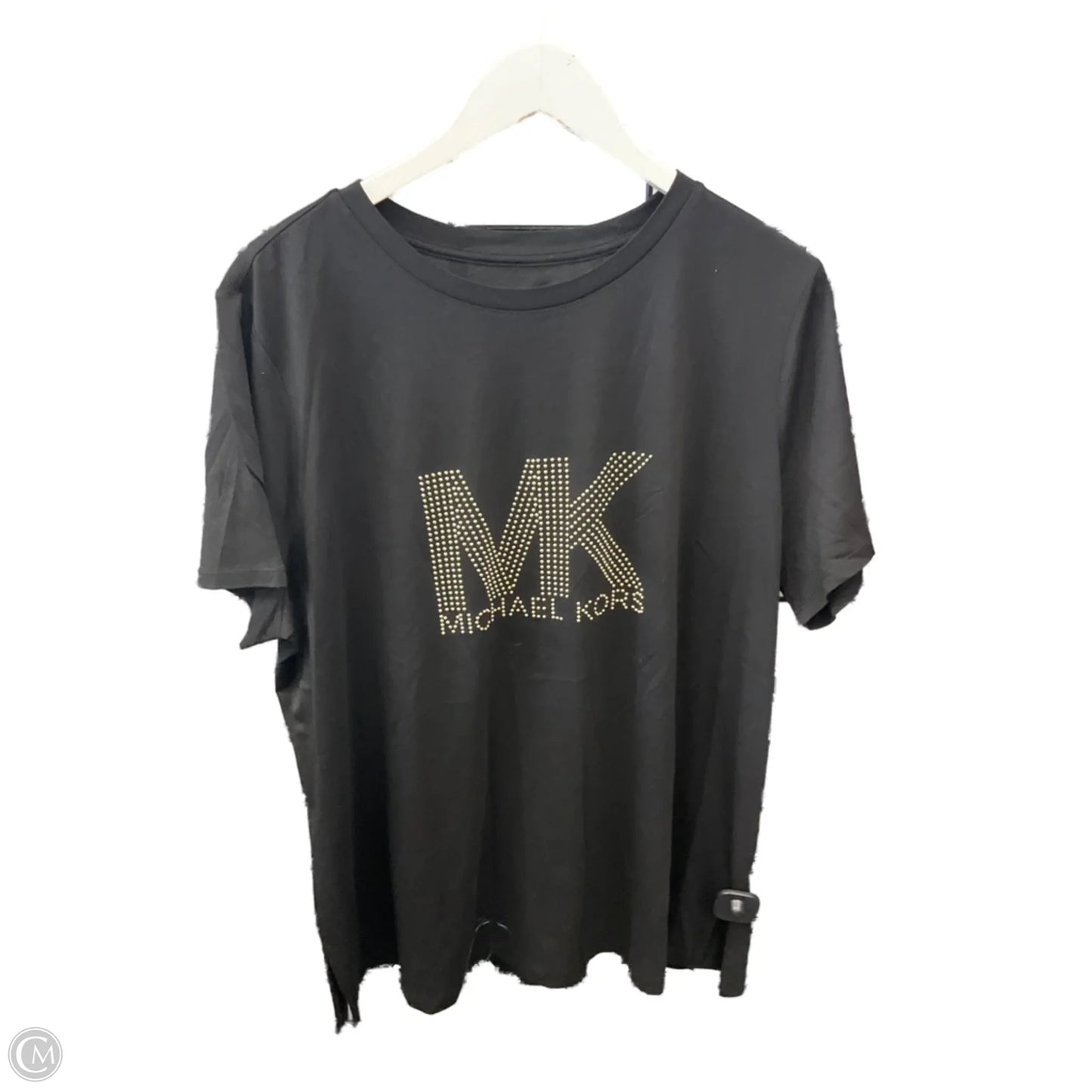 Top Short Sleeve By Michael By Michael Kors In Black, Size: 2x