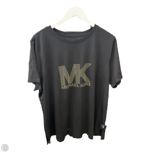Top Short Sleeve By Michael By Michael Kors In Black, Size: 2x