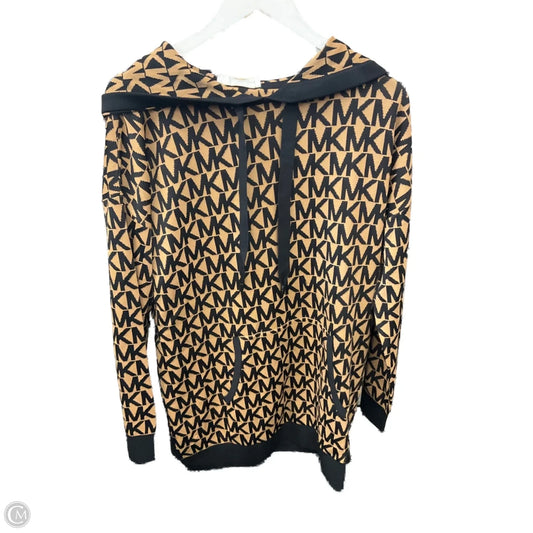 Dress Sweater By Michael By Michael Kors In Black & Tan, Size: L