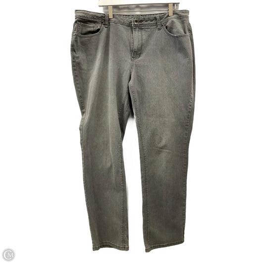 Jeans Straight By St Johns Bay In Grey, Size: 20