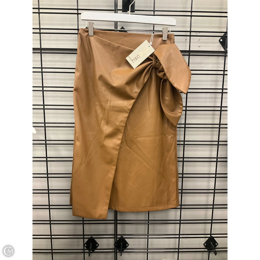 Skirt Midi By Clothes Mentor In Tan, Size: 8