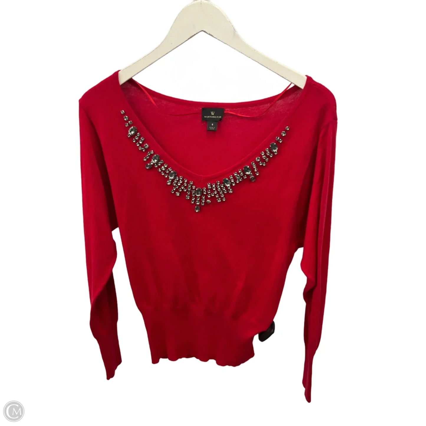 Sweater By Worthington In Red, Size: S
