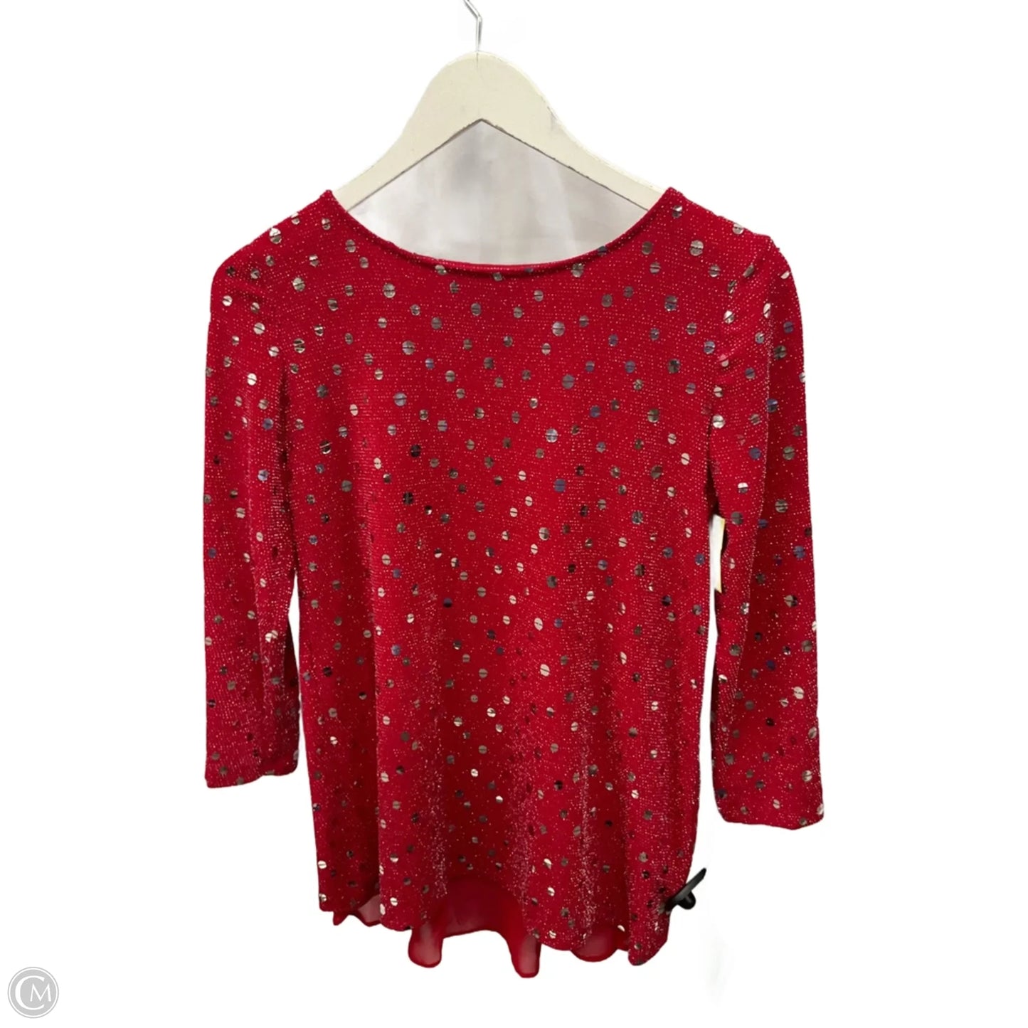 Top 3/4 Sleeve By Msk In Red, Size: S