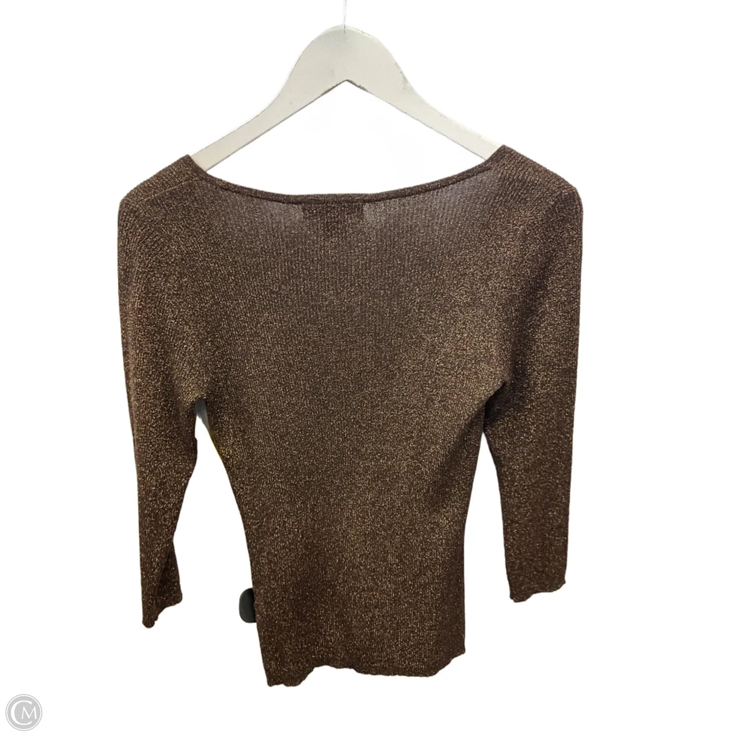 Top 3/4 Sleeve By August Silk In Brown, Size: S