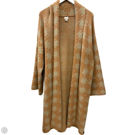 Sweater Cardigan By A New Day In Cream & Orange, Size: Xs