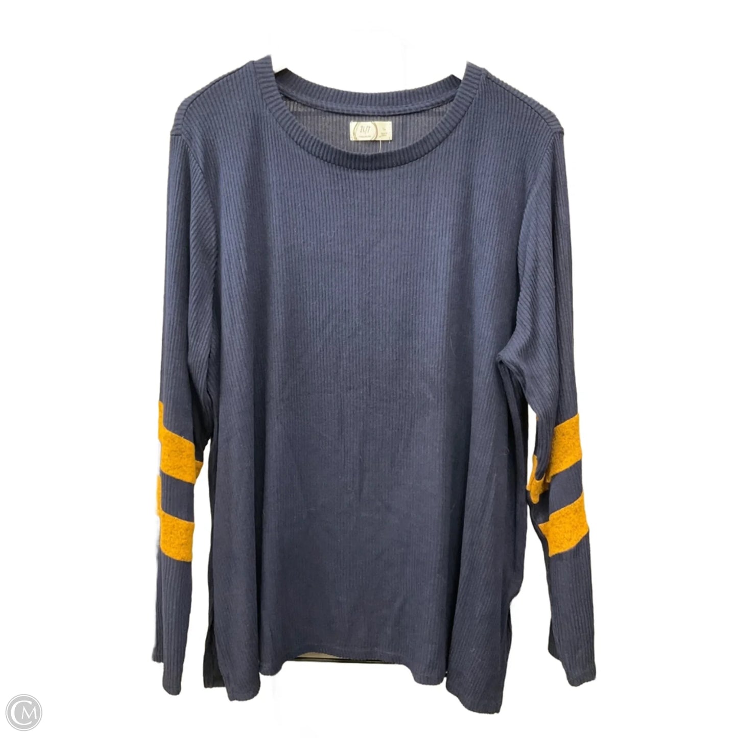 Top Long Sleeve By Clothes Mentor In Navy, Size: 1x