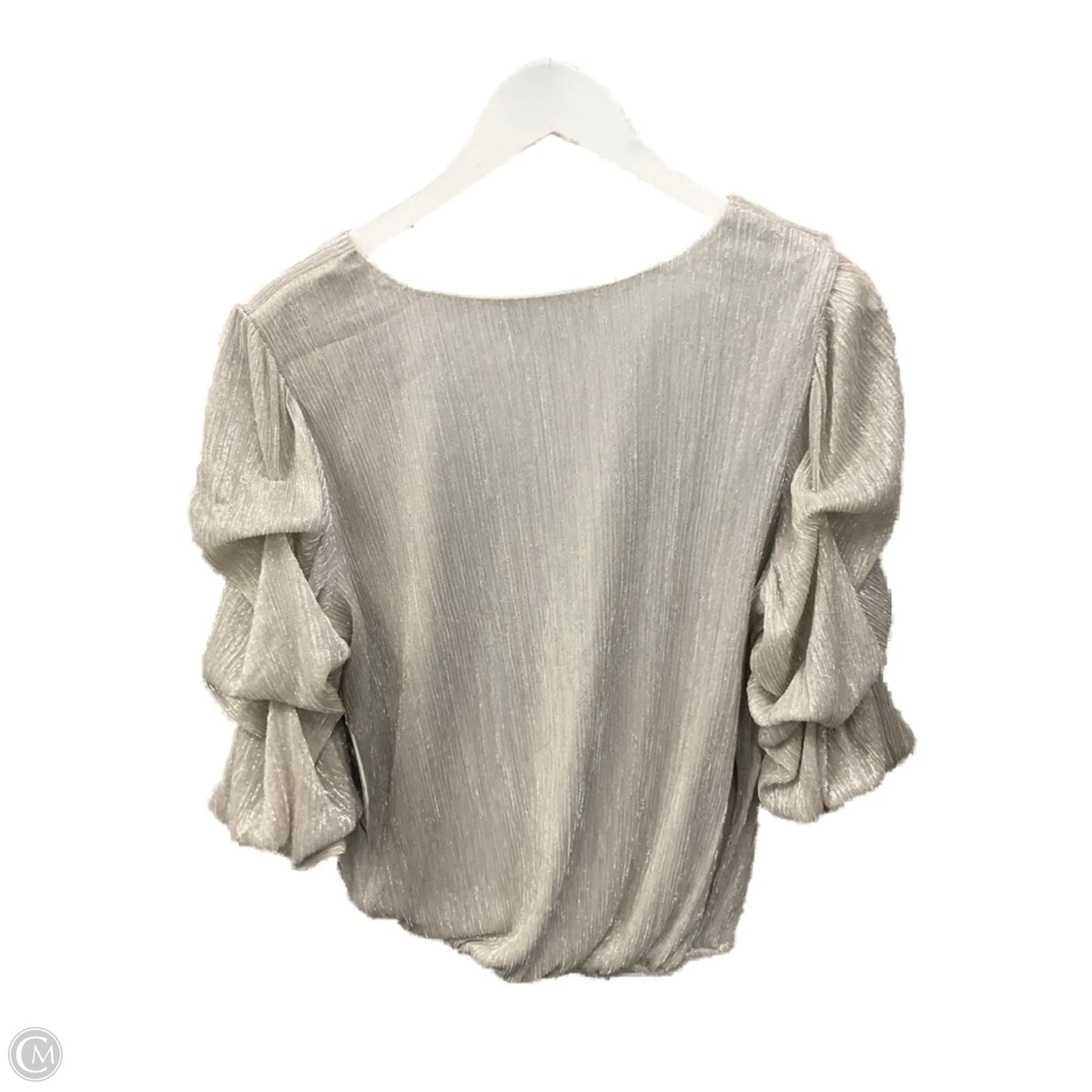 Top 3/4 Sleeve By Msk In Gold, Size: 1x