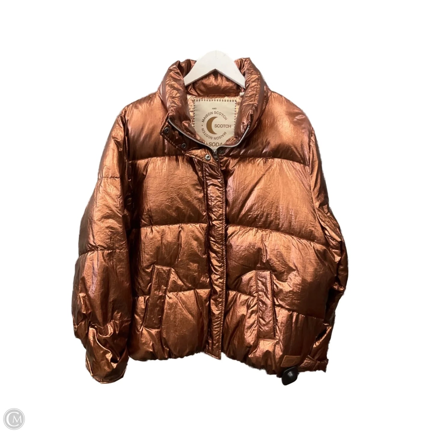 Jacket Puffer & Quilted By Scotch & Soda In Bronze, Size: S