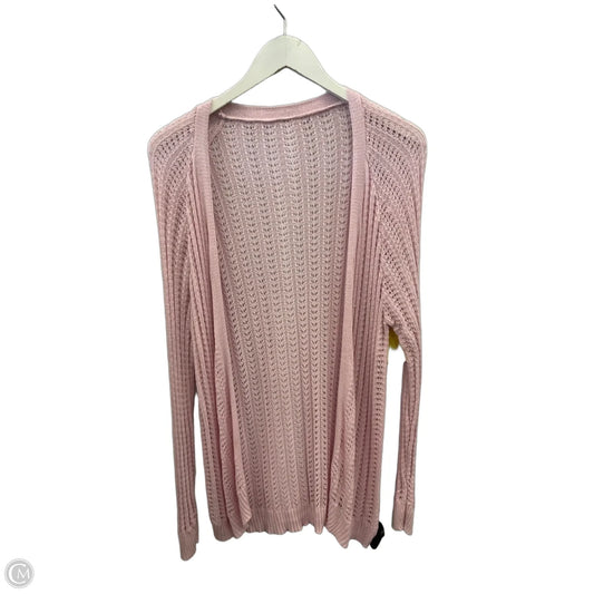 Cardigan By Clothes Mentor In Pink, Size: Xxl