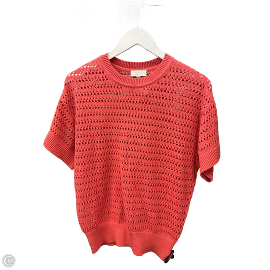 Top Short Sleeve By Loft In Coral, Size: S