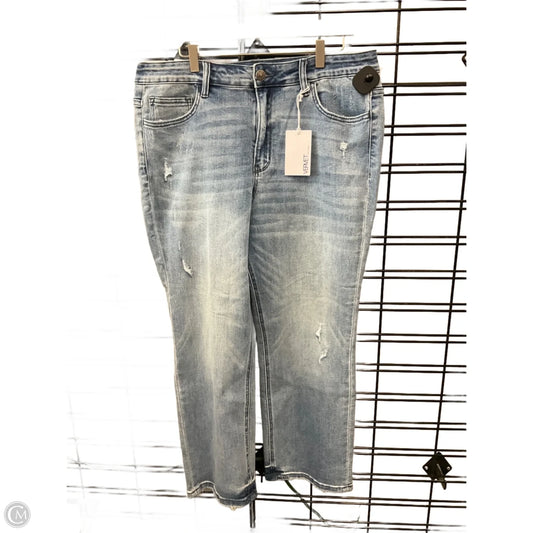 Jeans Straight By Vervet In Blue Denim, Size: 14