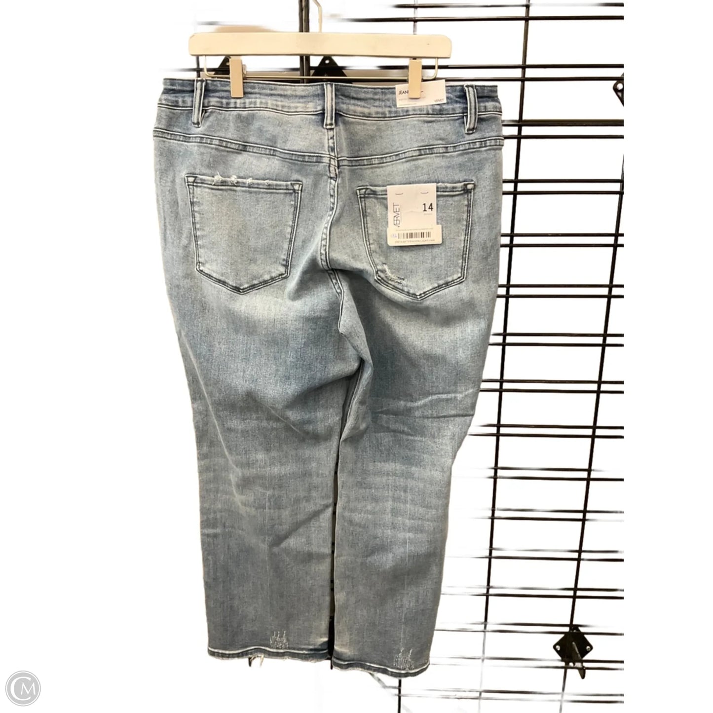 Jeans Straight By Vervet In Blue Denim, Size: 14