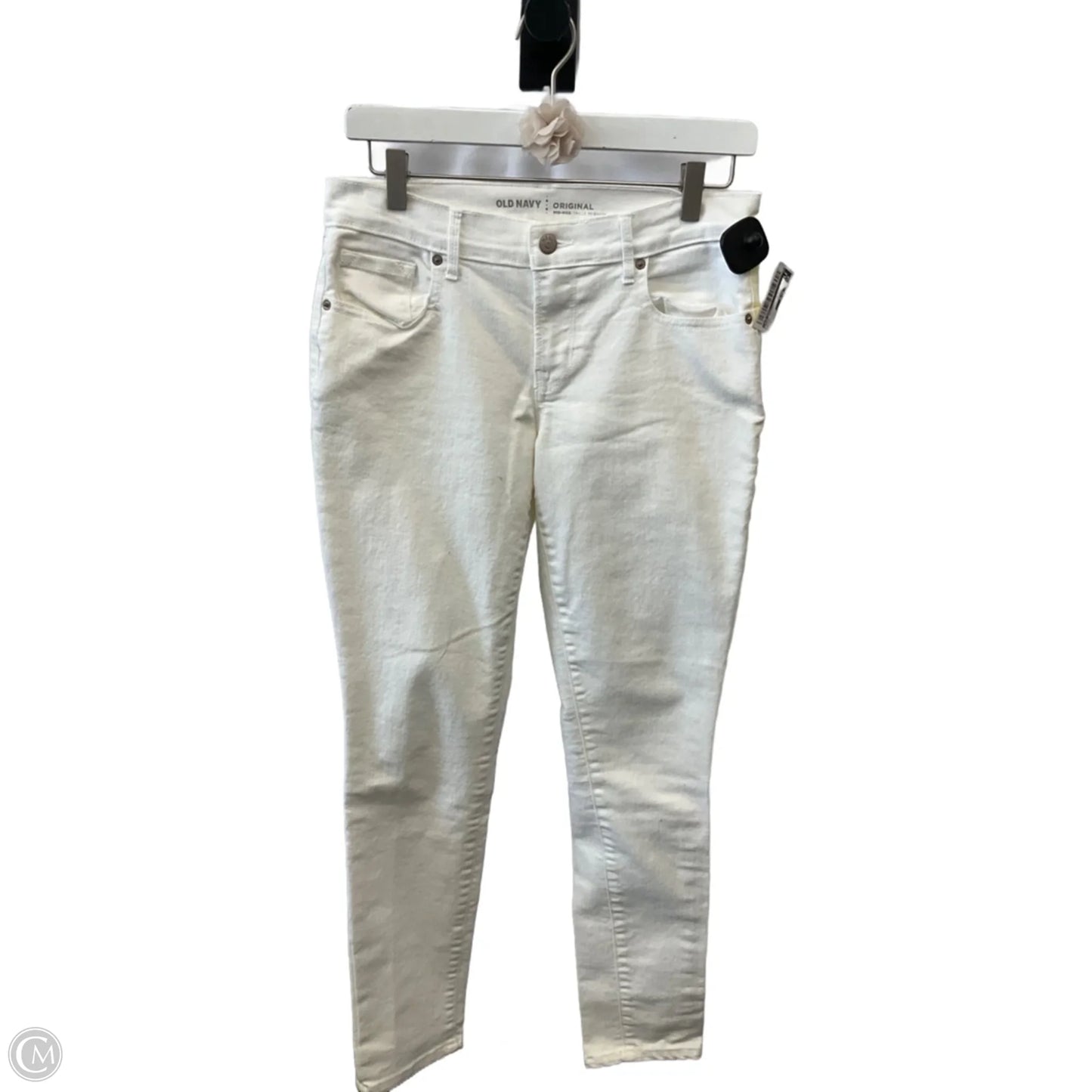 Jeans Skinny By Old Navy In White, Size: 4