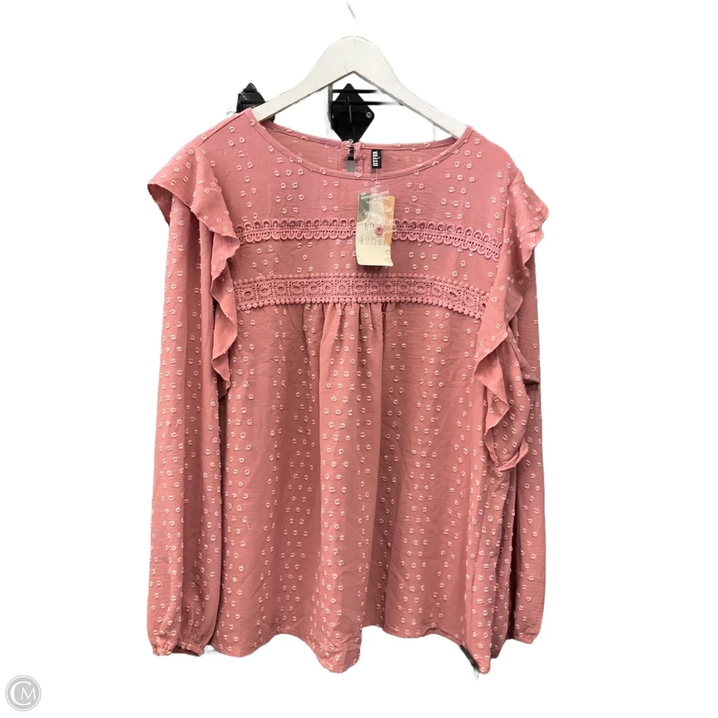 Top Long Sleeve By Btfbm In Pink, Size: Xl