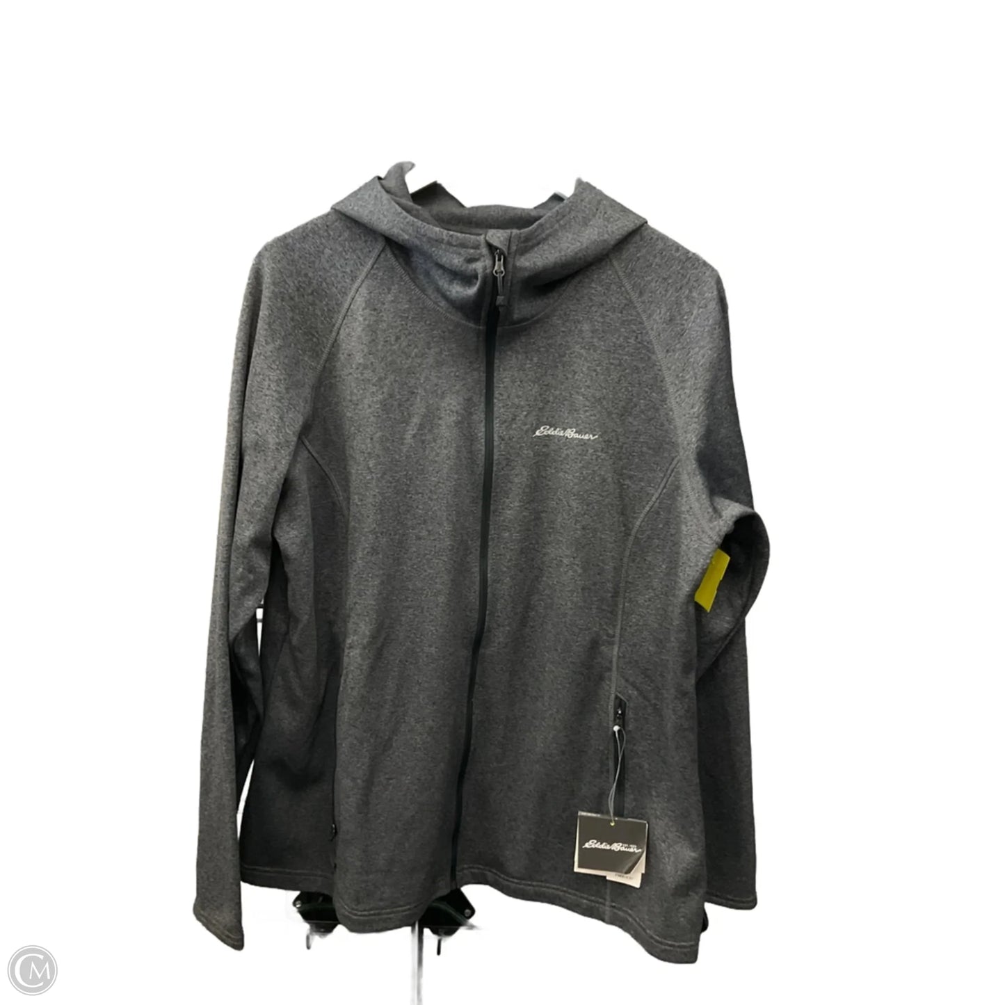 Athletic Jacket By Eddie Bauer In Grey, Size: 2x