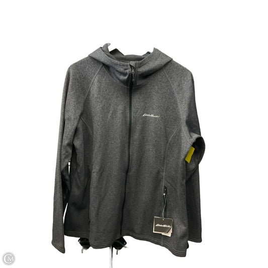 Athletic Jacket By Eddie Bauer In Grey, Size: 2x