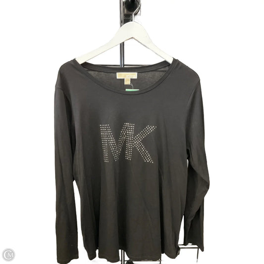 Top Long Sleeve By Michael By Michael Kors In Black, Size: 2x