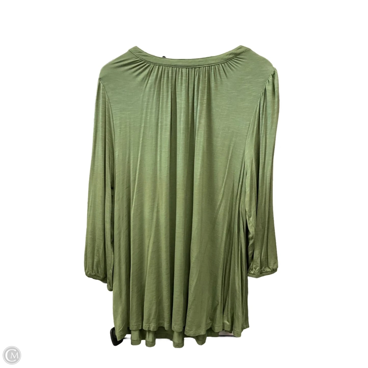 Top 3/4 Sleeve By Lane Bryant In Green, Size: 1x