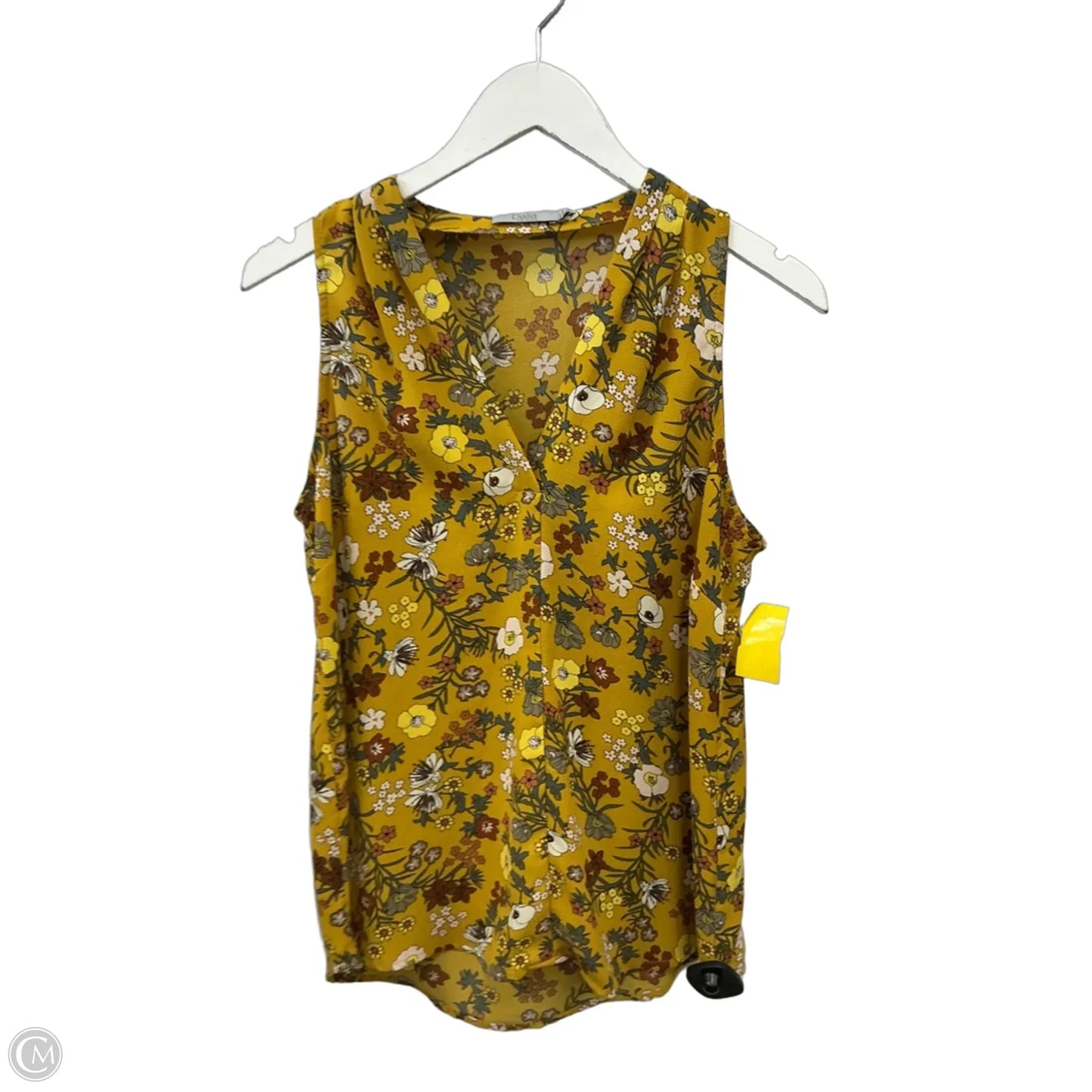 Top Sleeveless By Dalia In Yellow, Size: M