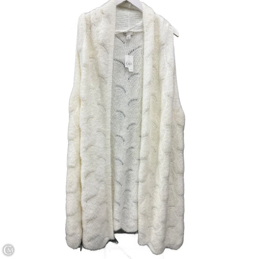 Vest Sweater By Cato In White, Size: 3x