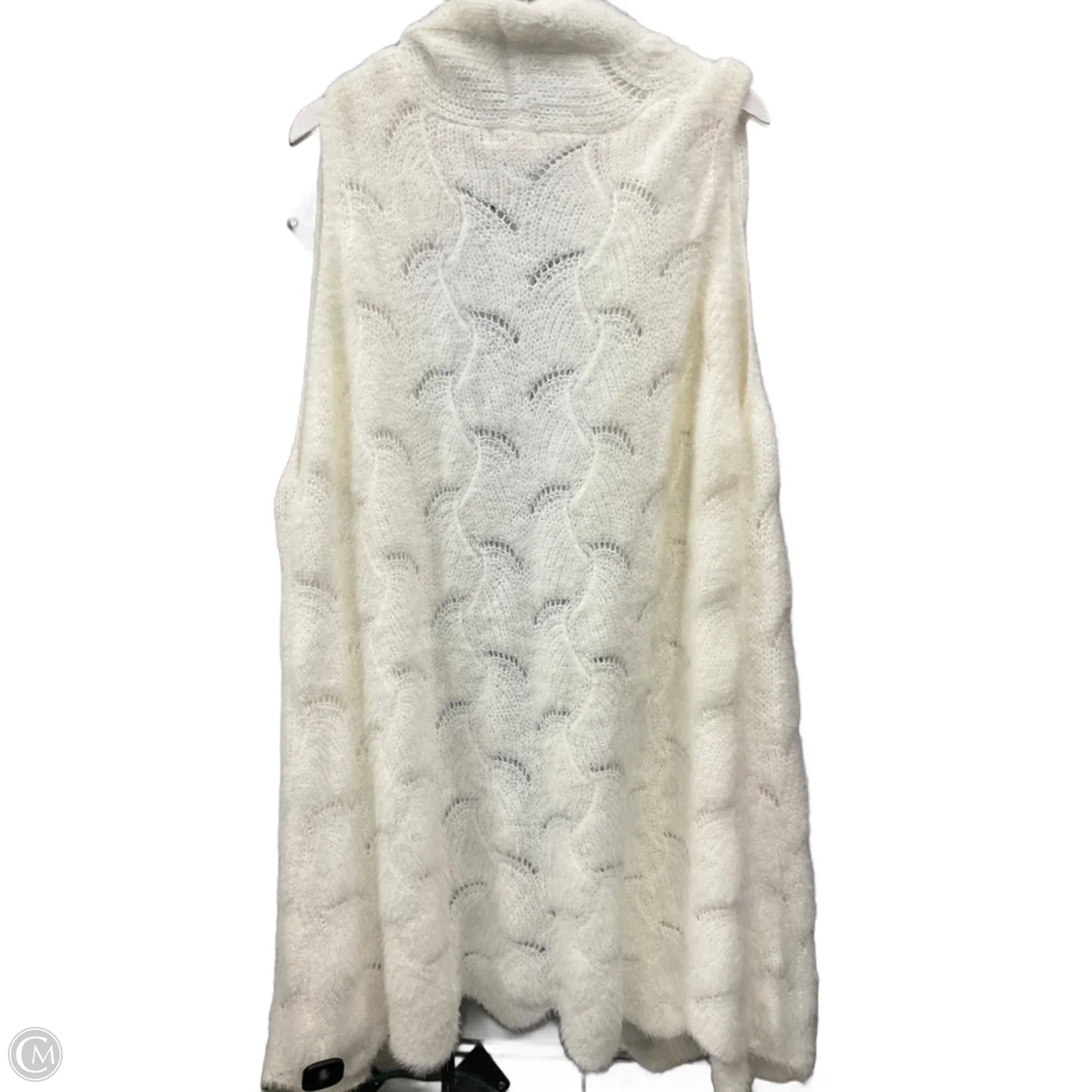 Vest Sweater By Cato In White, Size: 3x