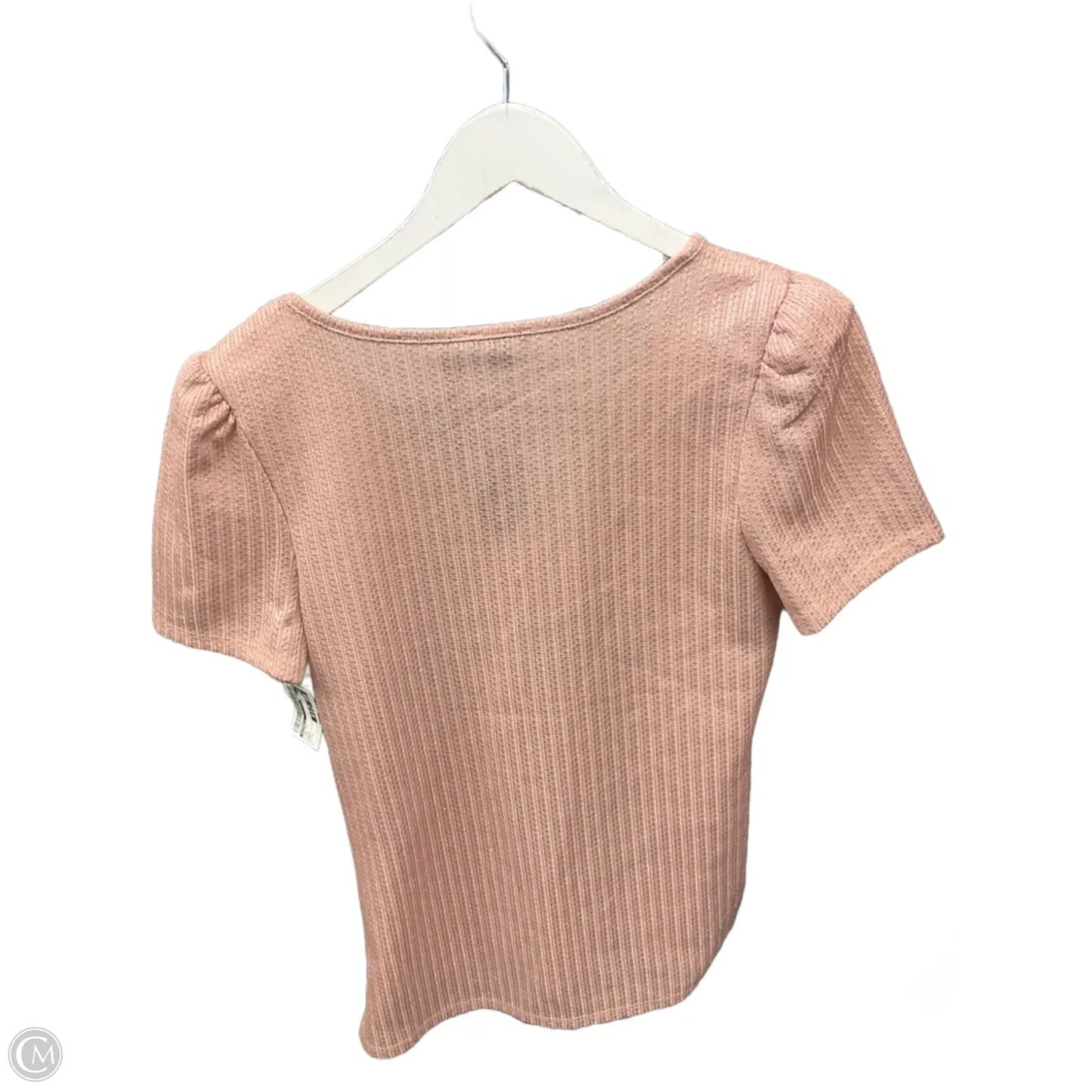 Top Short Sleeve By Express In Pink, Size: L