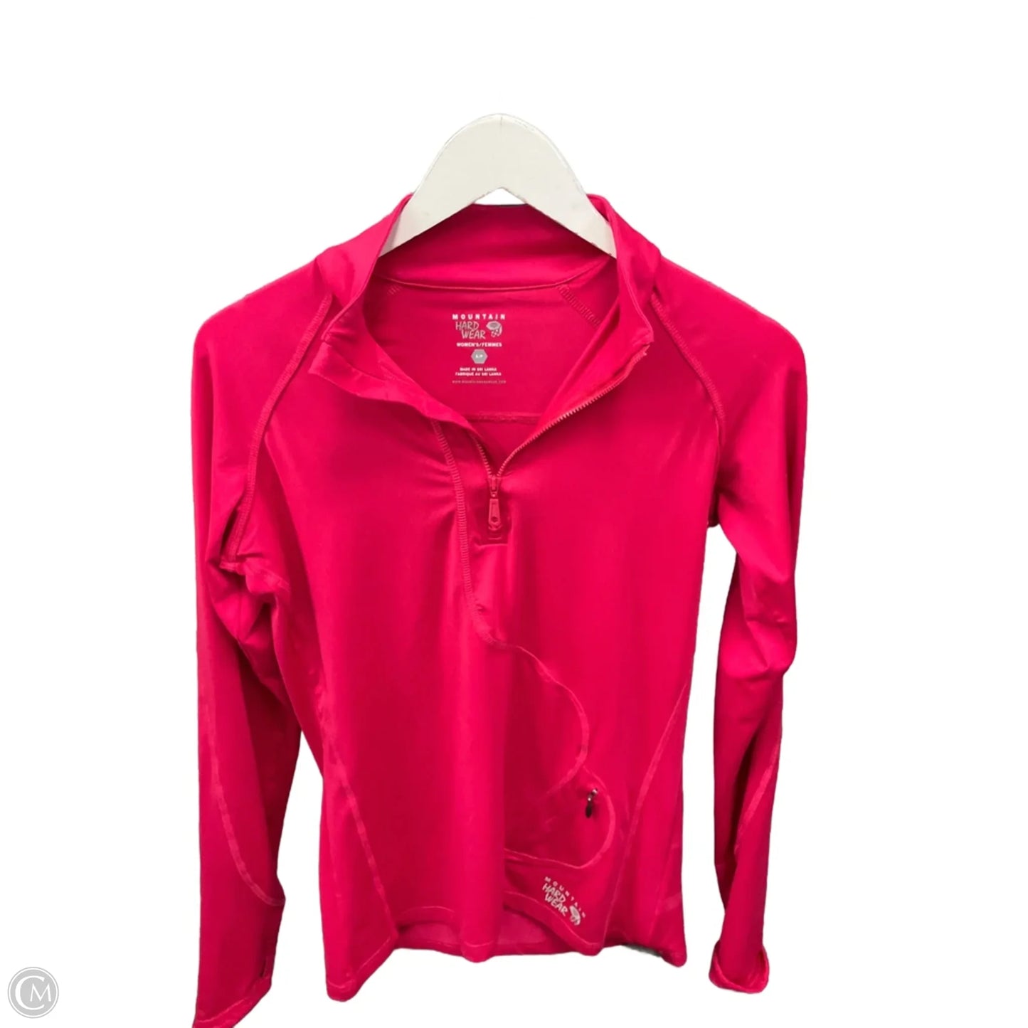 Athletic Top Long Sleeve Collar By Mountain Hardwear In Pink, Size: S