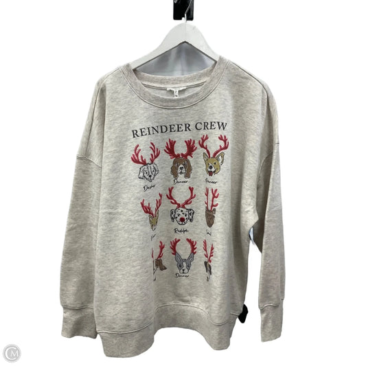 Sweatshirt Crewneck By Maurices In Grey, Size: 1x