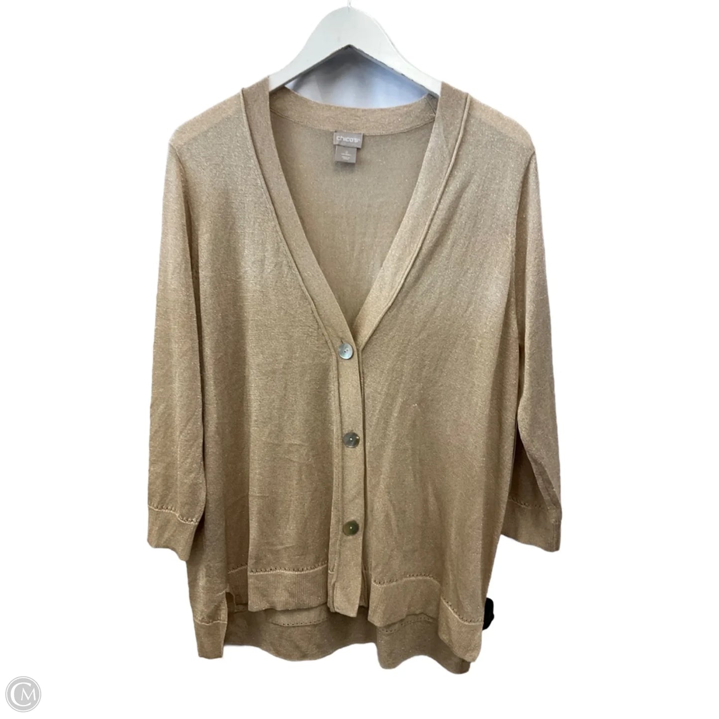 Cardigan By Chicos In Gold, Size: L