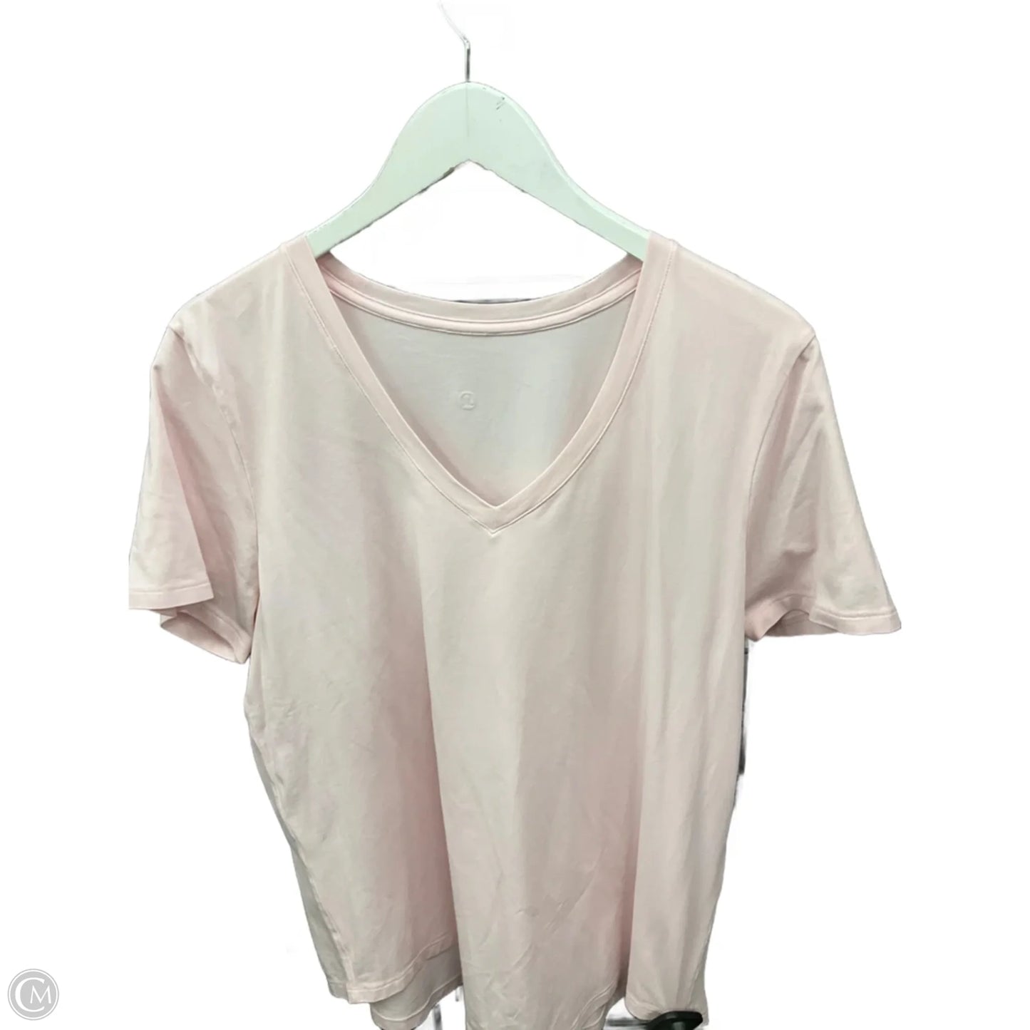 Athletic Top Short Sleeve By Lululemon In Pink, Size: 12