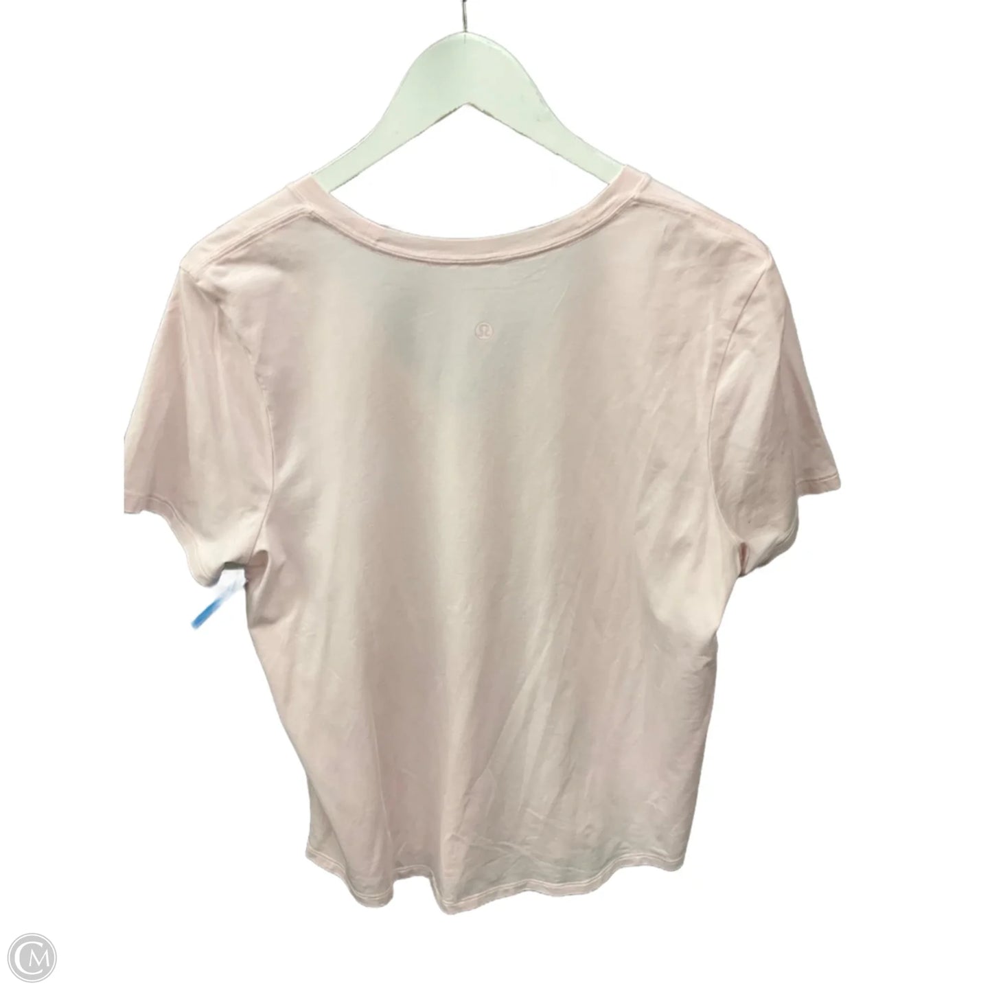 Athletic Top Short Sleeve By Lululemon In Pink, Size: 12