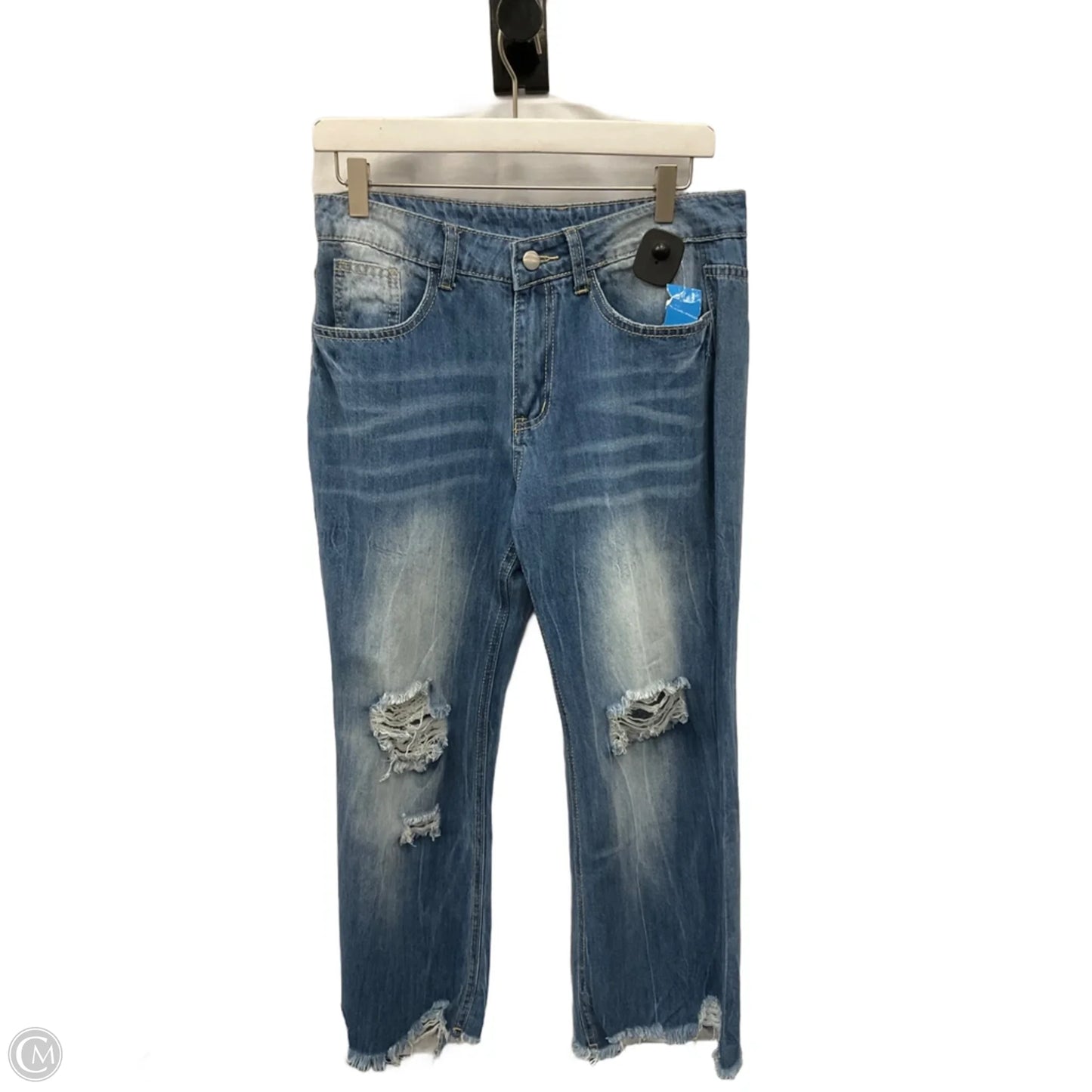 Jeans Cropped By Cmf In Blue Denim, Size: 10