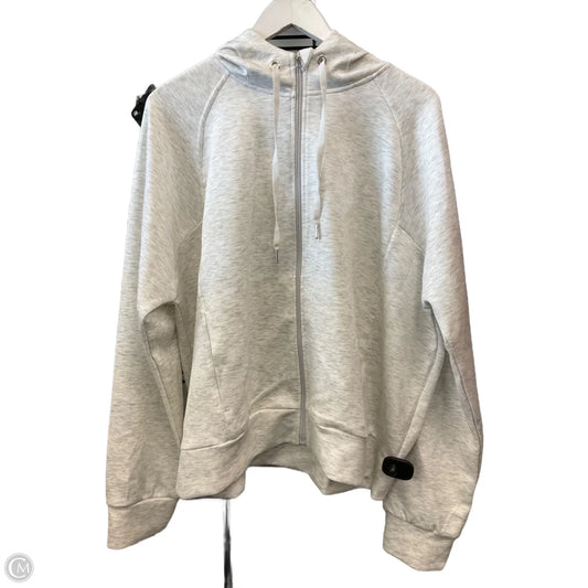 Athletic Jacket By Clothes Mentor In Grey, Size: 2x