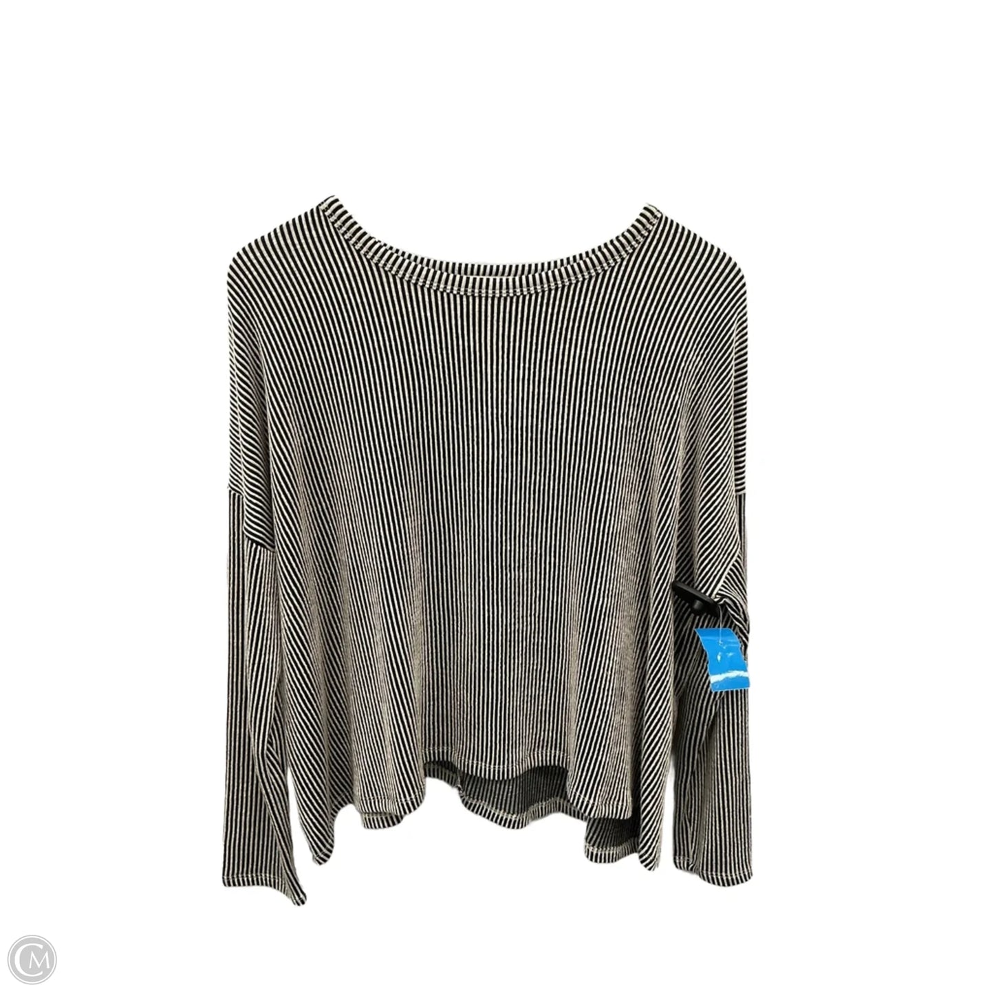 Top Long Sleeve By Zenana In Striped Pattern, Size: L
