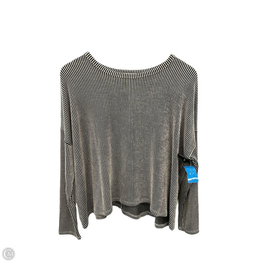 Top Long Sleeve By Zenana In Striped Pattern, Size: L