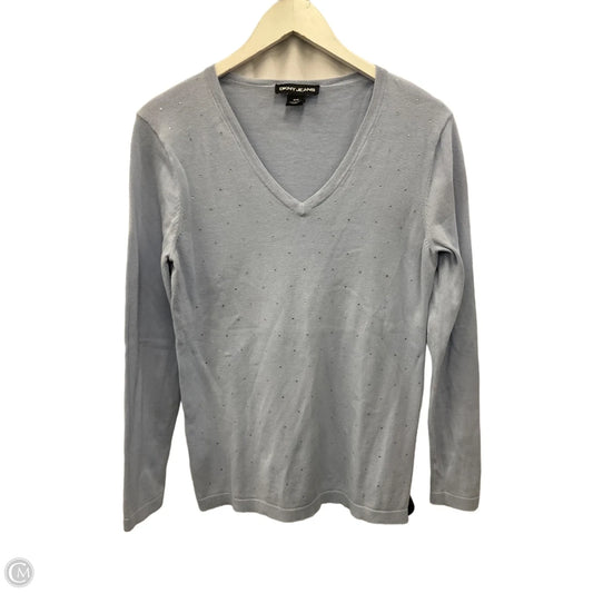 Top Long Sleeve By Dkny In Blue, Size: M