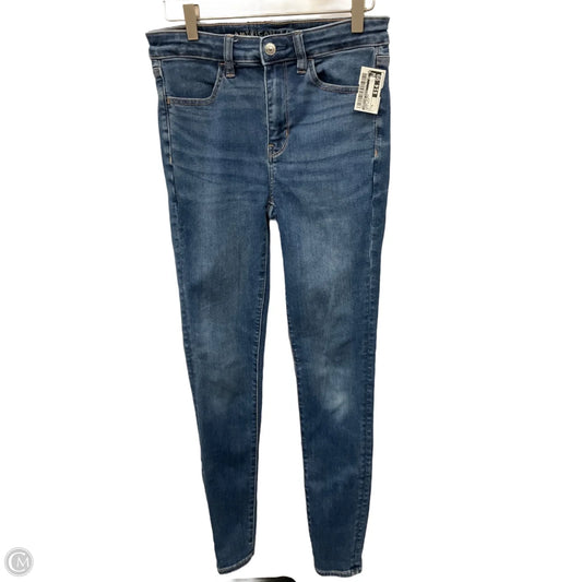 Jeans Skinny By American Eagle In Blue Denim, Size: 6