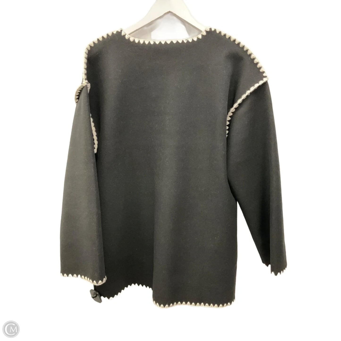 Cardigan By Clothes Mentor In Black & Cream, Size: M