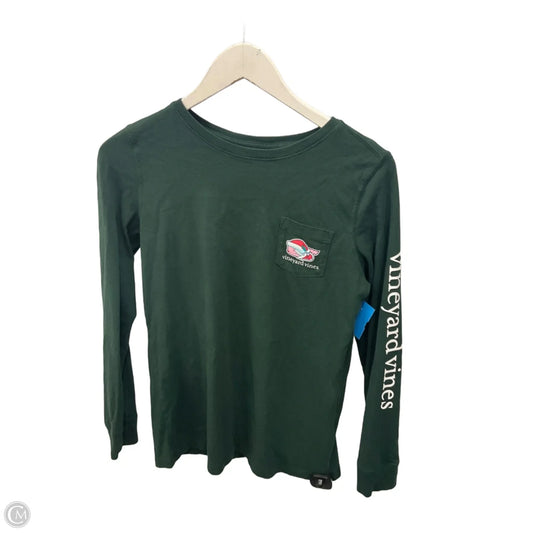 Top Long Sleeve By Vineyard Vines In Green, Size: Xs