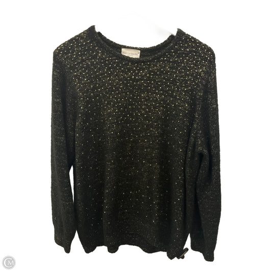 Sweater By Rebecca Malone In Black & Gold, Size: 1x