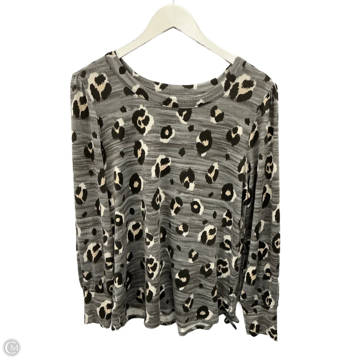 Top Long Sleeve By Maurices In Animal Print, Size: L