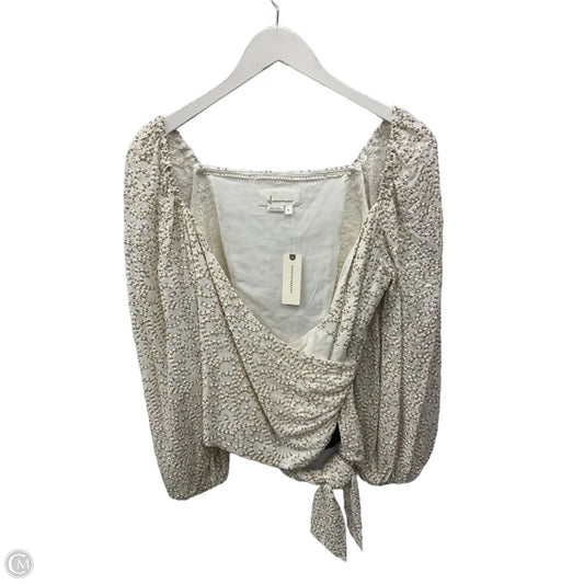 Top Long Sleeve By Anthropologie In Cream, Size: M