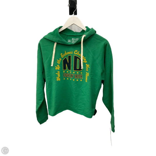 Athletic Sweatshirt Hoodie By Retro In Green, Size: M