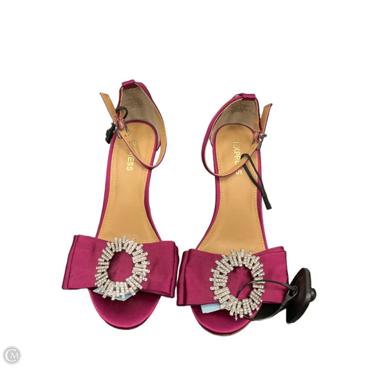 Sandals Heels Stiletto By Express In Maroon, Size: 6