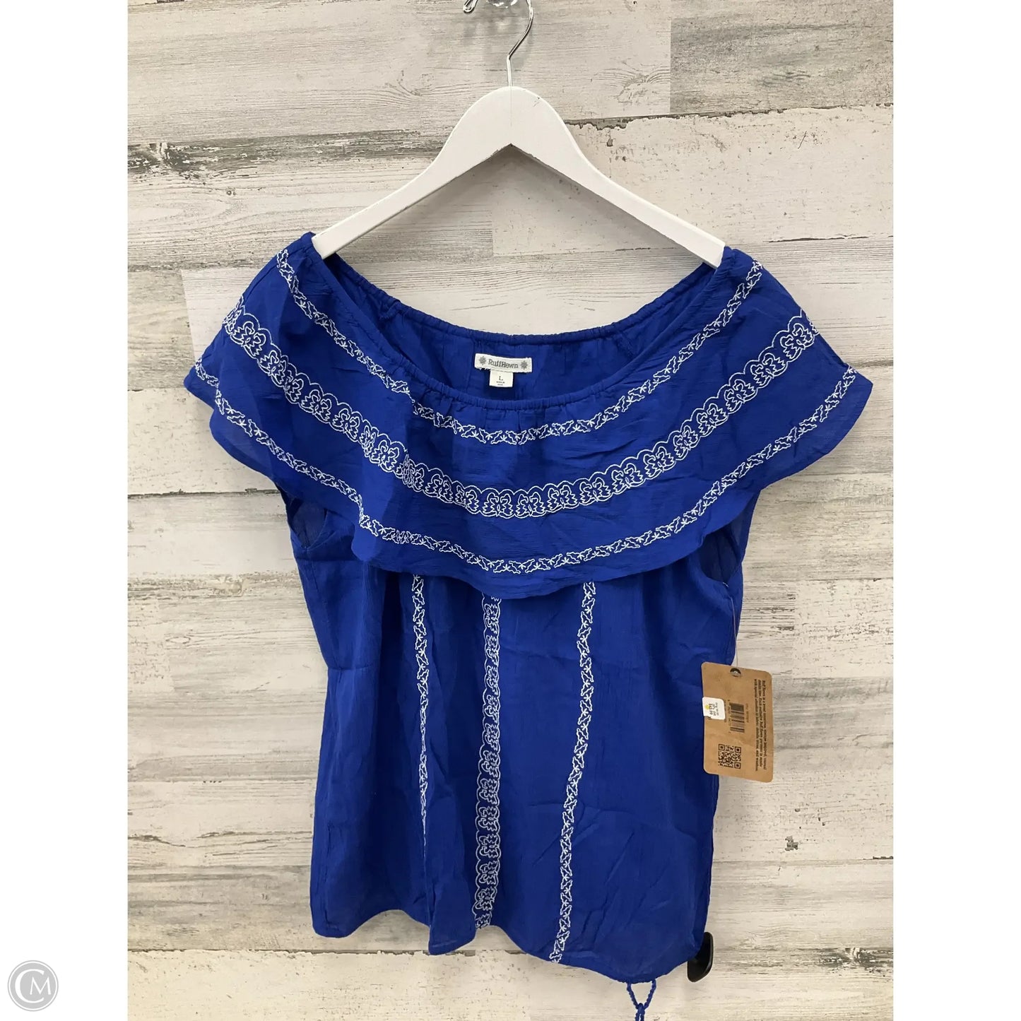 Top Sleeveless By Ruff Hewn In Blue, Size: L