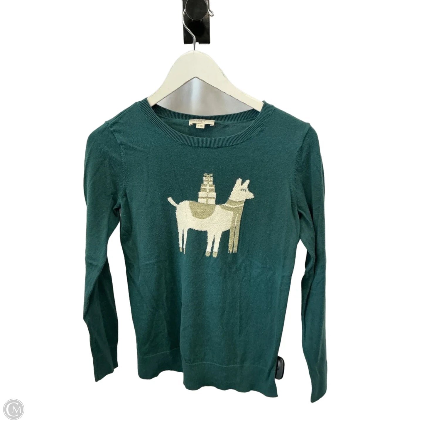 Top Long Sleeve By Loft In Green, Size: S