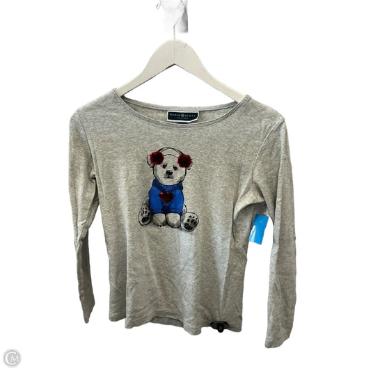Top Long Sleeve By Karen Scott In Grey, Size: S
